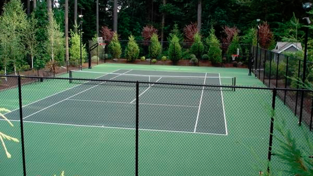 Tennis court resurfacing